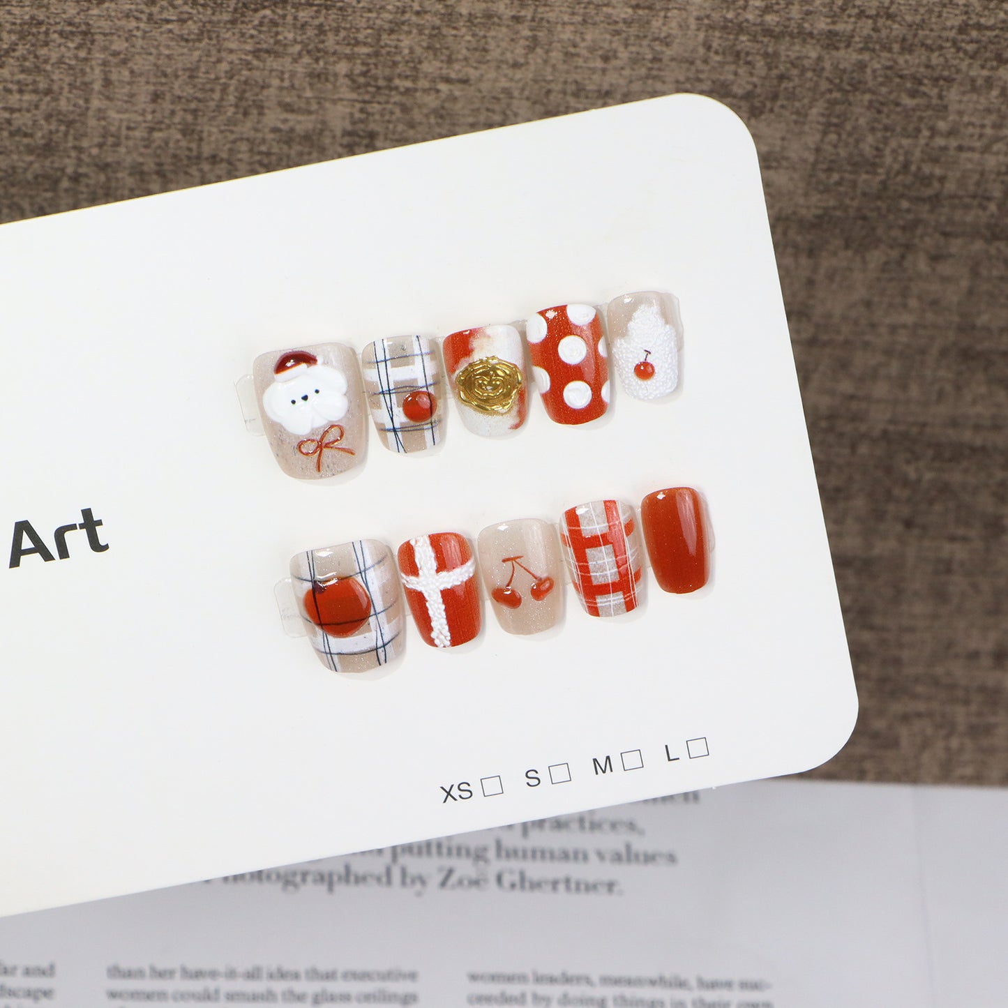 Festive-Themed Press-On Nail Art Set Acalora