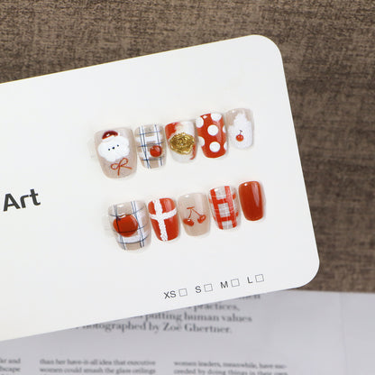 Festive-Themed Press-On Nail Art Set Acalora