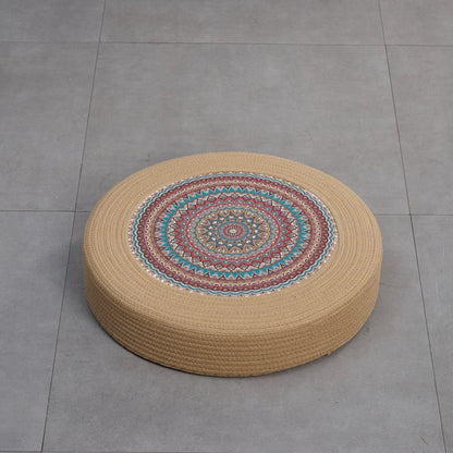 Beef Artificial Leather Pouf Acalora