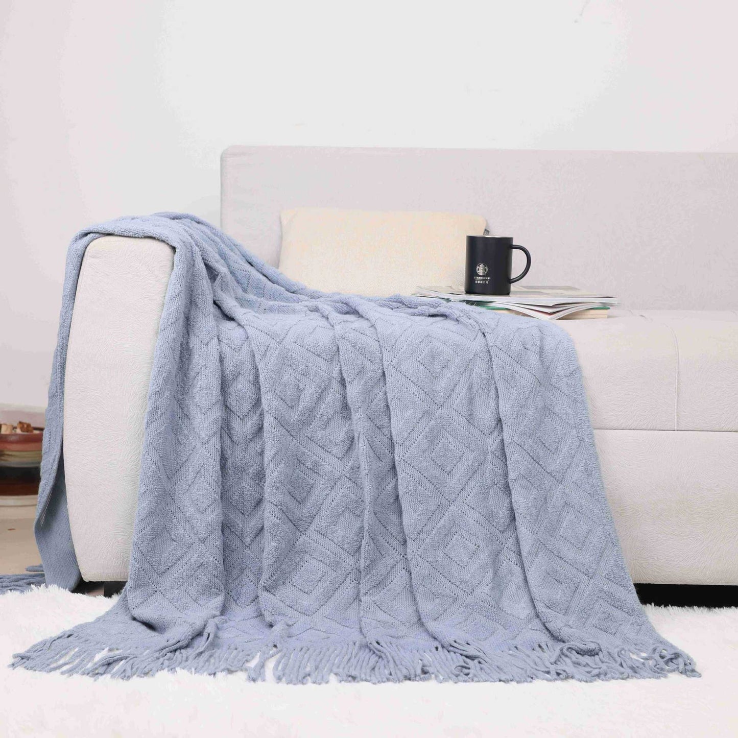 Cozy Knit Throw Blanket