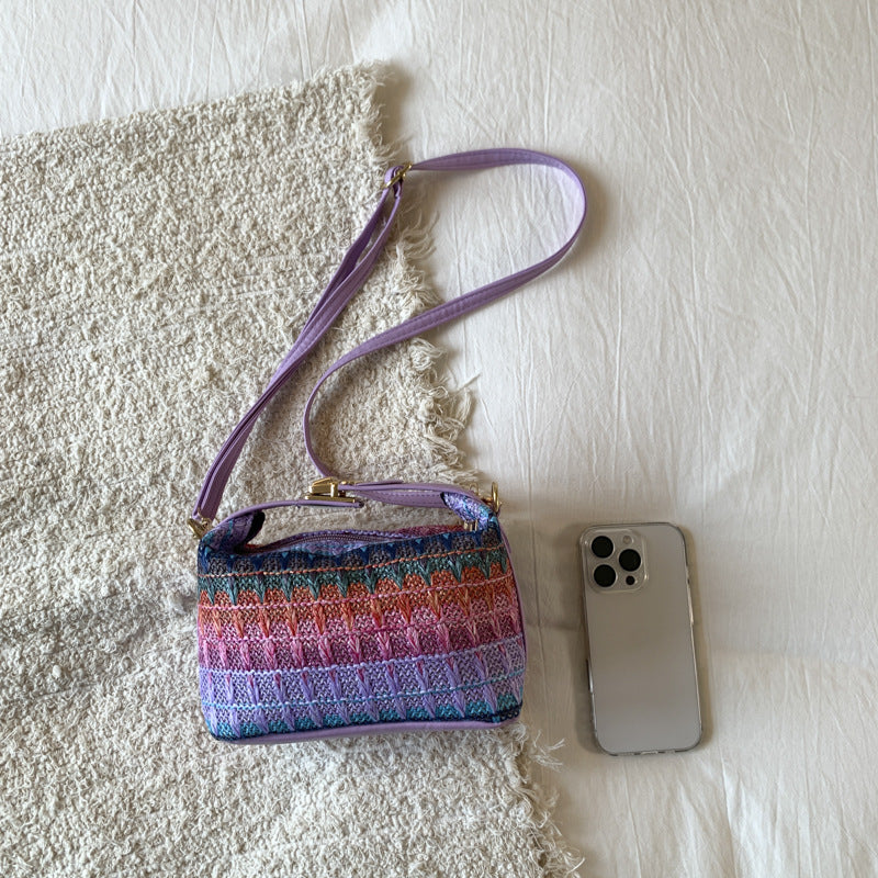 Textured Handwoven Mini Crossbody Bag Acalora