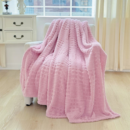 Plush Textured Throw Blanket