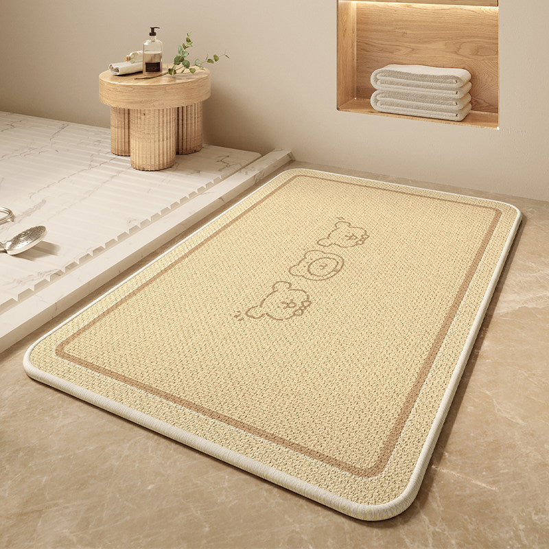 Cartoon Dog-Themed Bath Mat