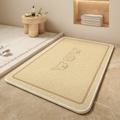 Cartoon Dog-Themed Bath Mat