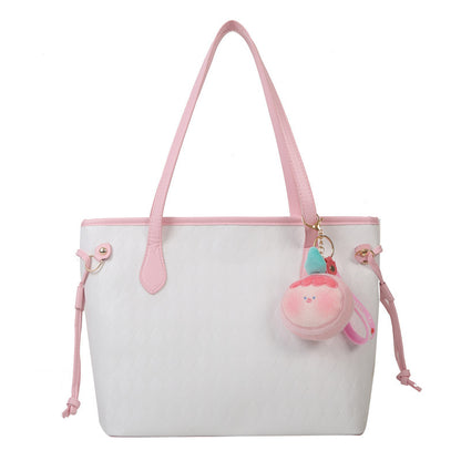 Quilted Pattern Handheld Tote Bag Acalora