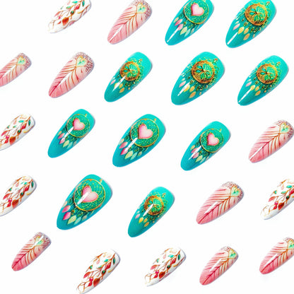 Dreamcatcher-Inspired Artistic Nail Art Acalora