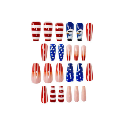 Patriotic Themed Press-On Nail Art Acalora