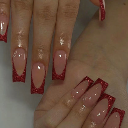 Glitter Tip Stiletto Press-On Nail Set Acalora