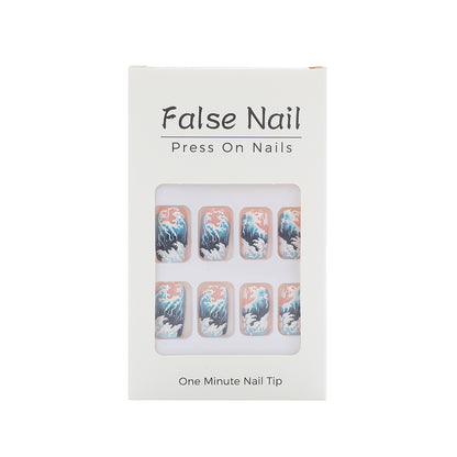 Nail art with wave pattern Acalora