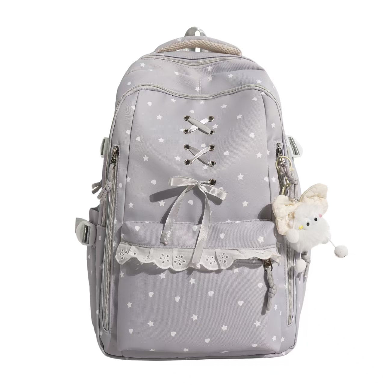 Lace-Up Detail School Backpack Bowlift