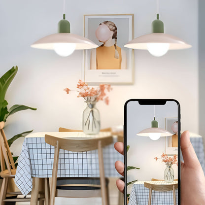 BowLift | Modern Macaron Bauhaus Pendant Light – Iron Shade