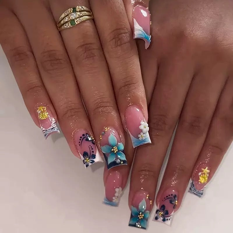 Floral 3D Decorative Nail Art Extensions Acalora