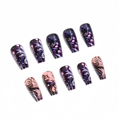 Artificial nails with floral patterns Acalora