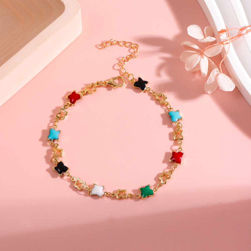 Colorful Star Charm Bracelet Acalora