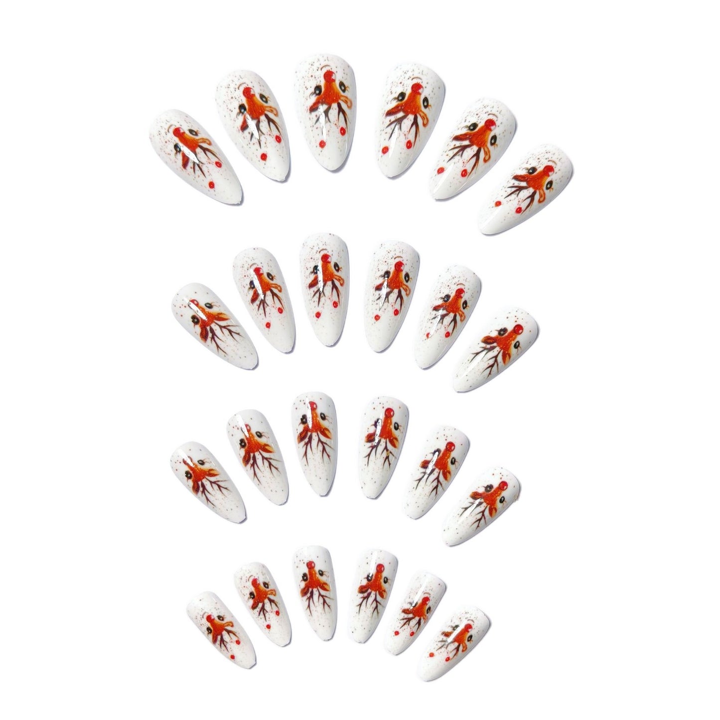3D Reindeer-Themed Nail Art Acalora