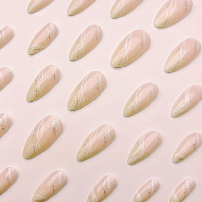 Elegant Marble Effect Nail Art Acalora