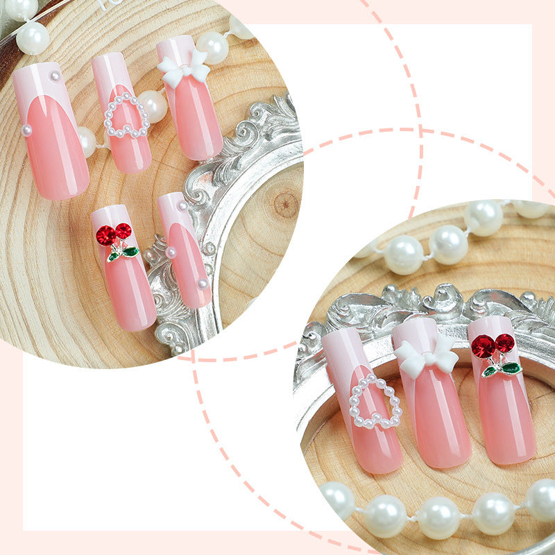 Decorative 3D Embellished Press-On Nail Set Acalora