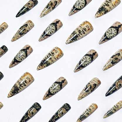 Artistic Vintage Floral Nail Art Acalora