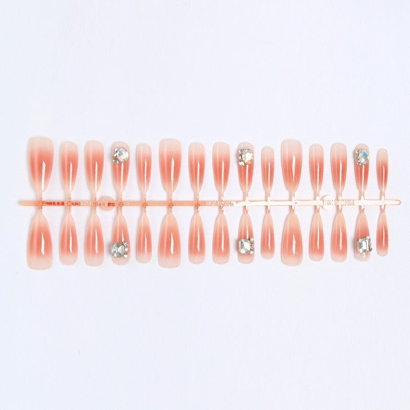Artificial nail set with elegant crystalline accents Acalora