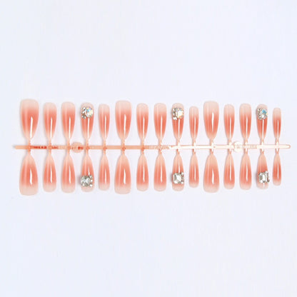 Artificial nail set with elegant crystalline accents Acalora