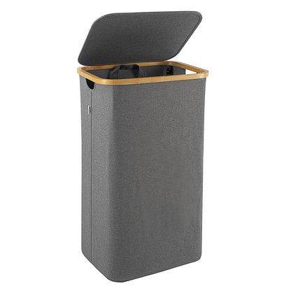 High-quality laundry basket with bamboo lid Acalora
