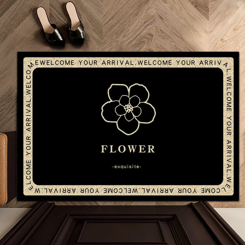 Elegant Floral Welcome Mat