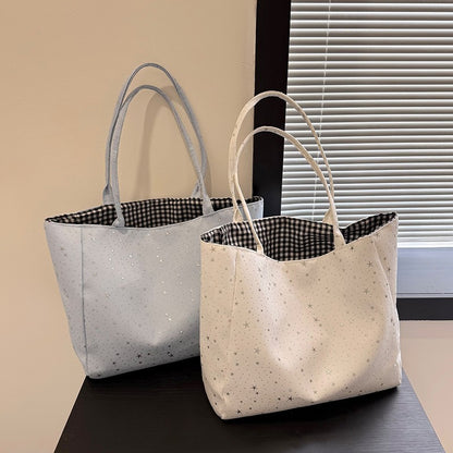 Stylish Star-Patterned Tote Bag Acalora