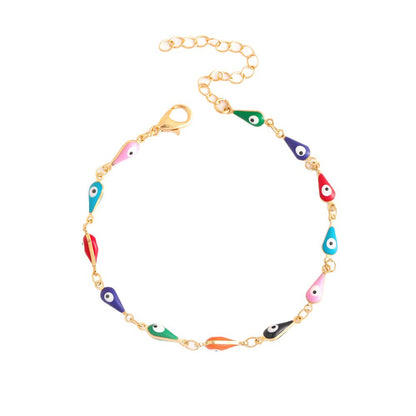 Colorful Evil Eye Charm Anklet Acalora 1788164324