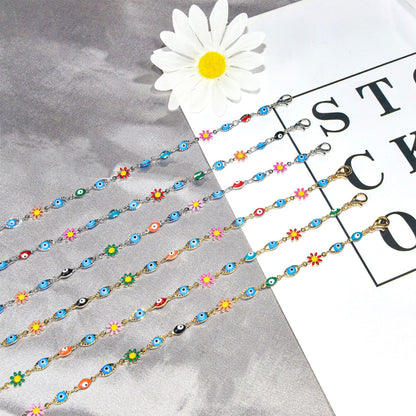 Colorful Evil Eye Charm Bracelet Acalora 1788164354