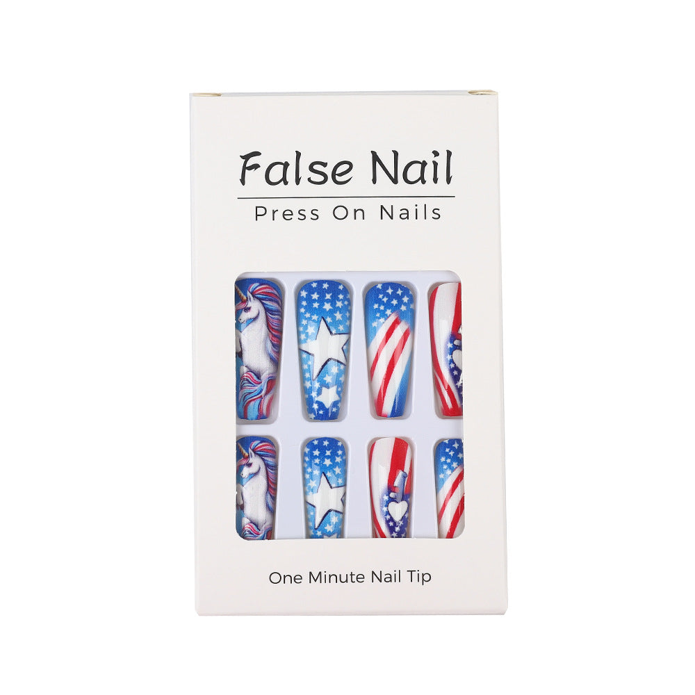 Creative nail art with patriotic designs Acalora