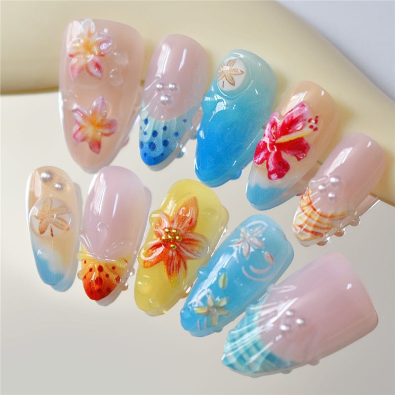 Artistic Tropical Nail Art Set Acalora