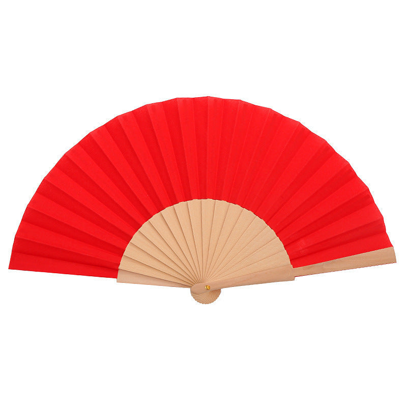 Ladies' elegant hand fan made of lightweight fabric with an elaborate folding pattern Brehn