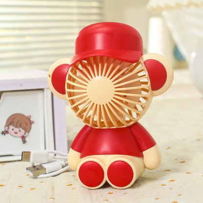 Women's Portable Handheld Fan with Cute Monkey Design Karnz