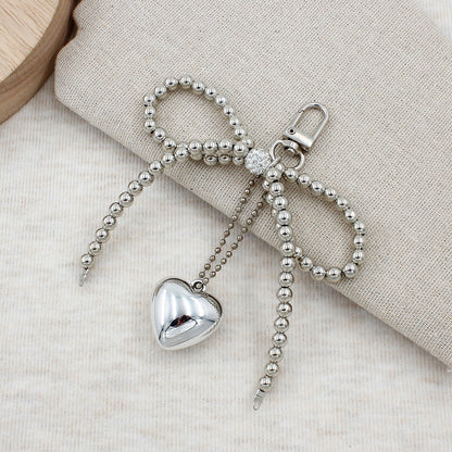 Elegant Pearl Bow Keychain Acalora
