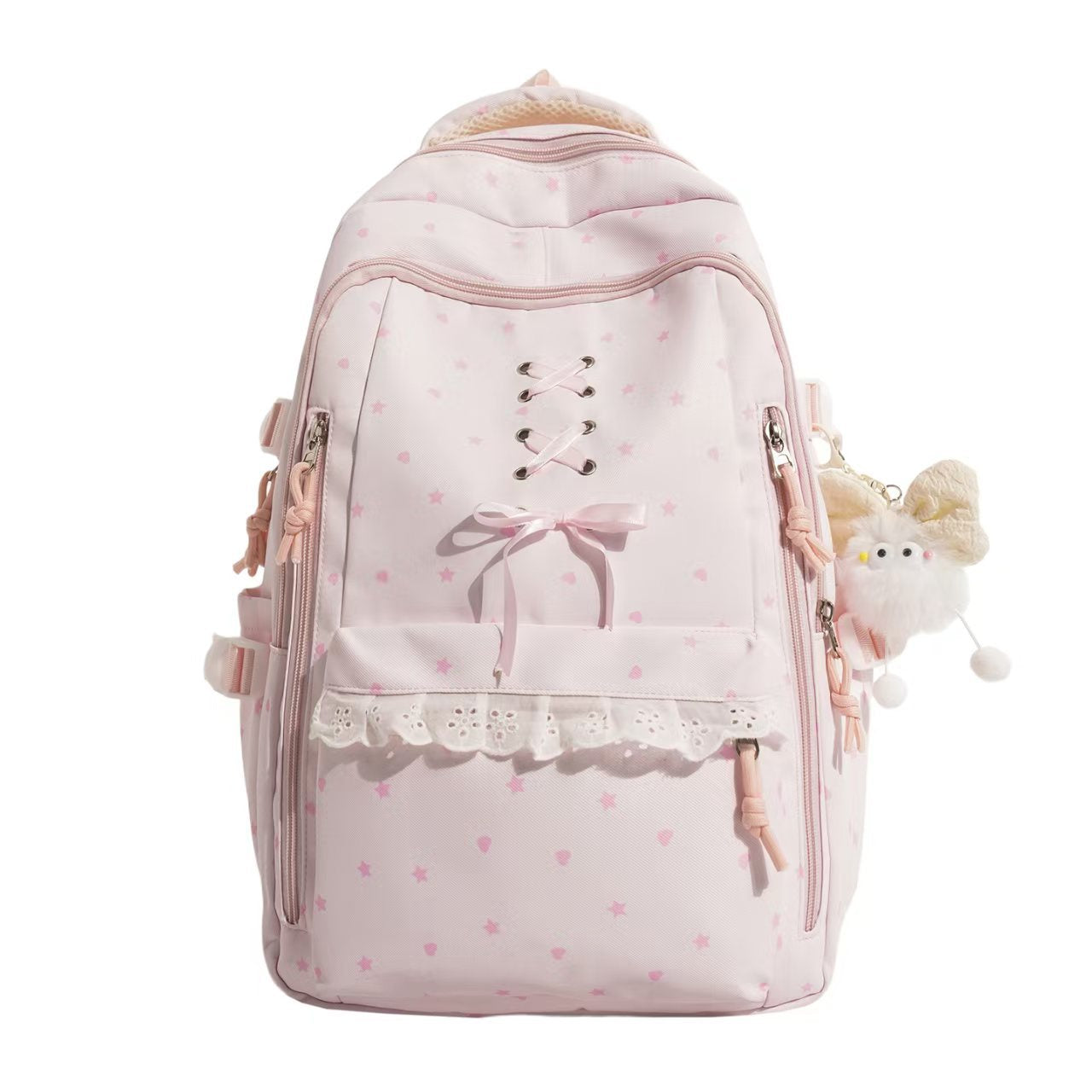 Lace-Up Detail School Backpack Bowlift