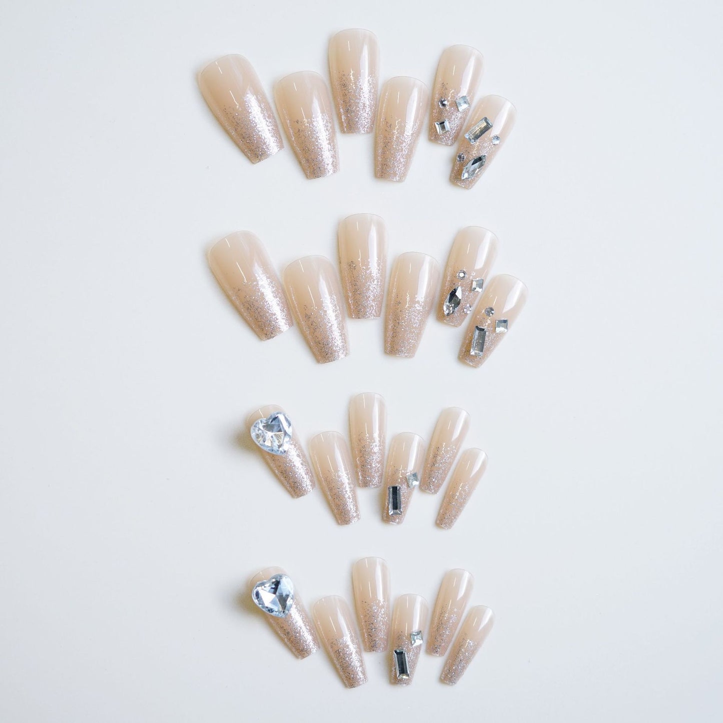 Sparkling Rhinestone Press-On Nail Set Acalora