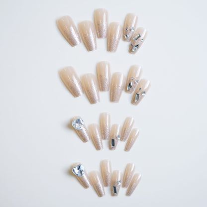 Sparkling Rhinestone Press-On Nail Set Acalora