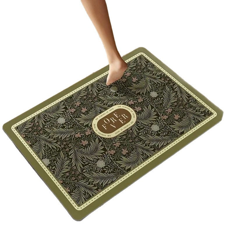 Luxurious Floral Memory Foam Bath Mat
