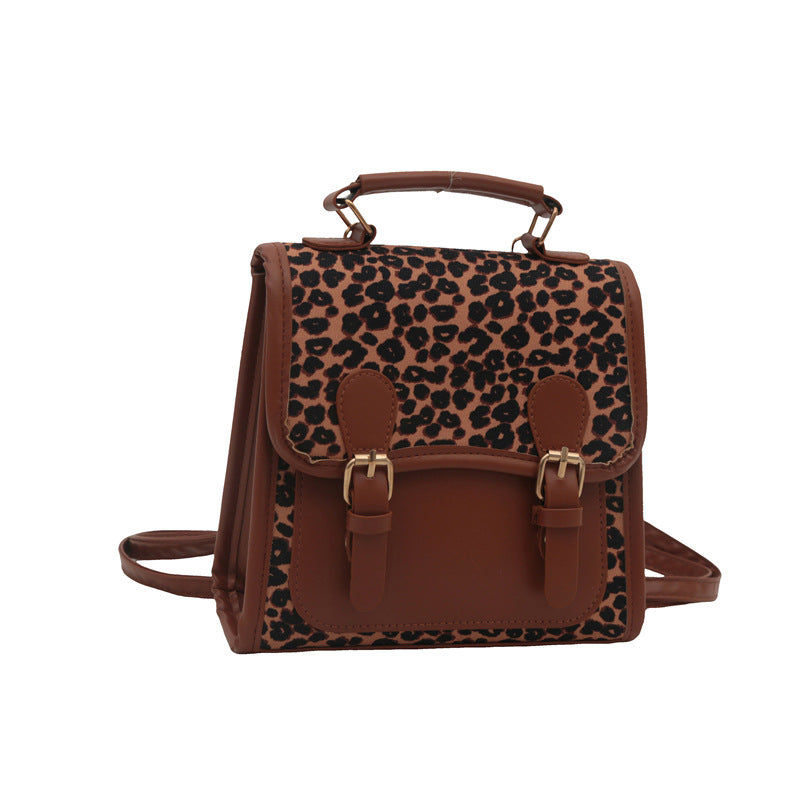 Chic Leopard Print Satchel Crossbody Bag Acalora