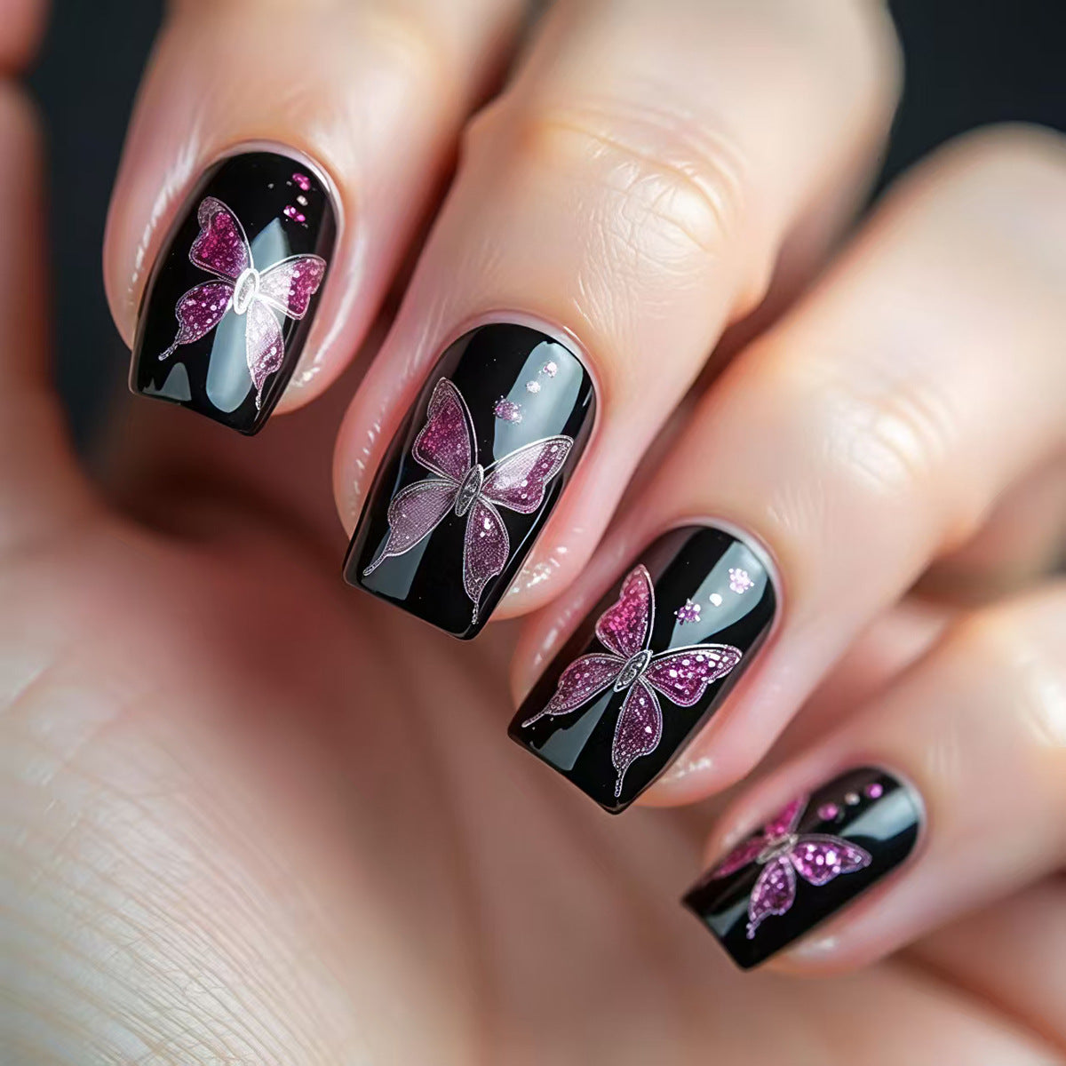 Artistic Butterfly Nail Art Acalora