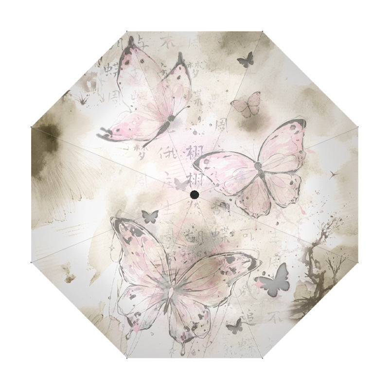 Ladies' Automatic Umbrella with Butterfly Design Karnz