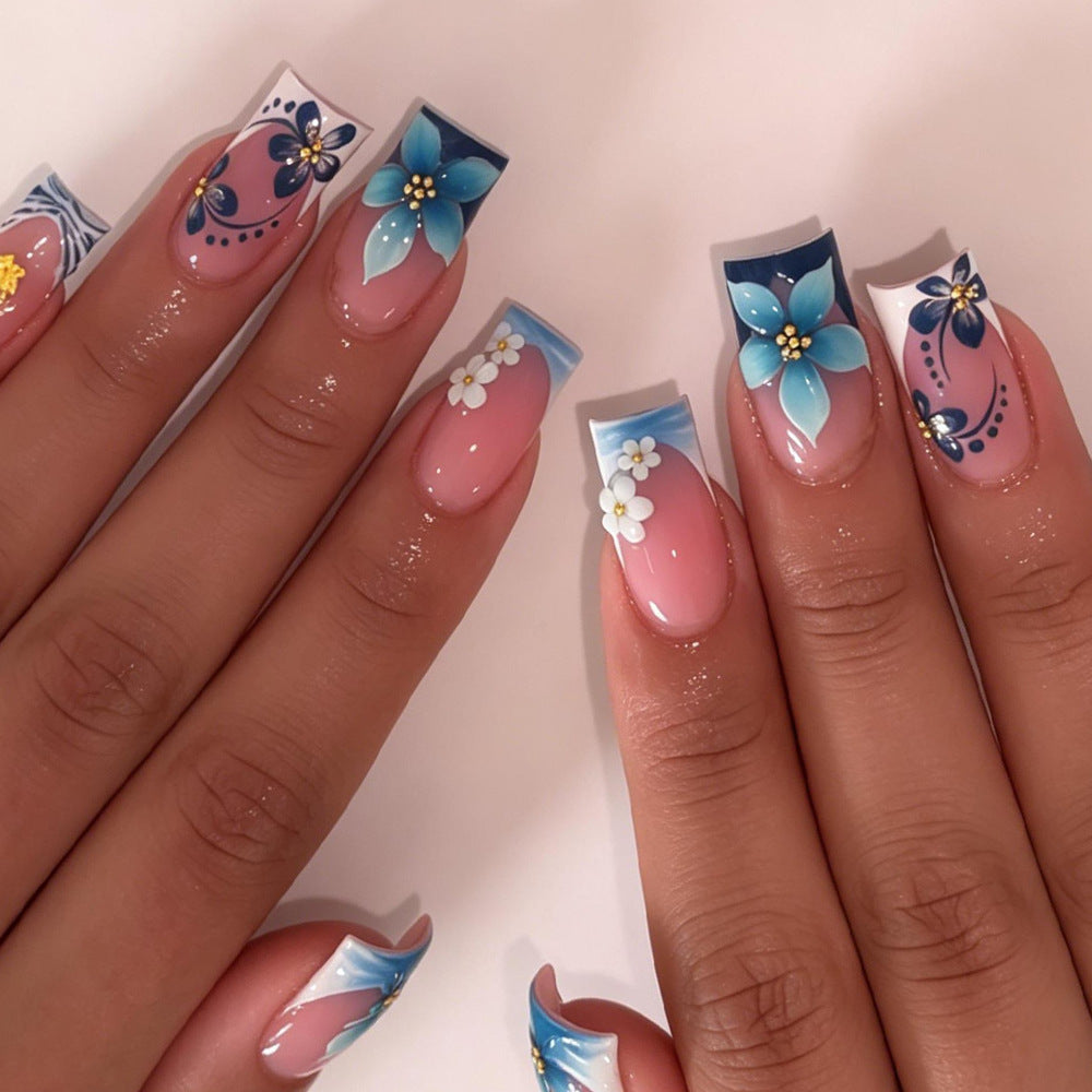 Floral Pattern Nail Art Extensions Acalora