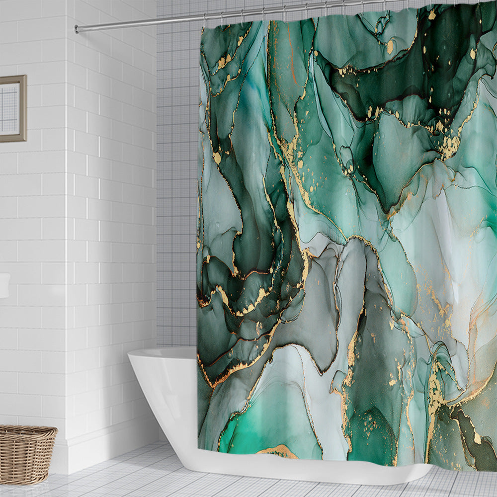 Abstract Marble Design Shower Curtain