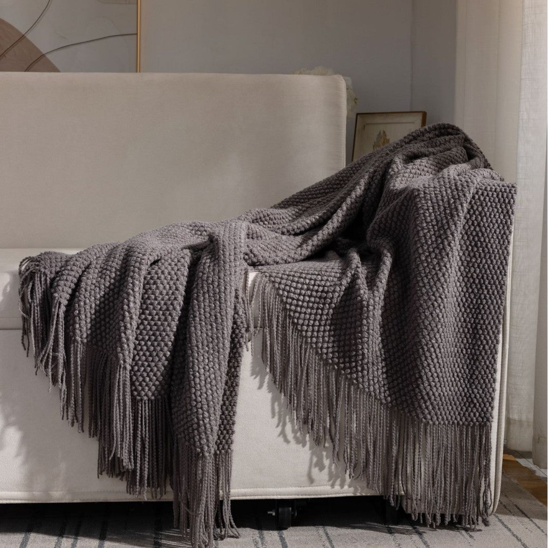 Textured Cozy Throw Blanket