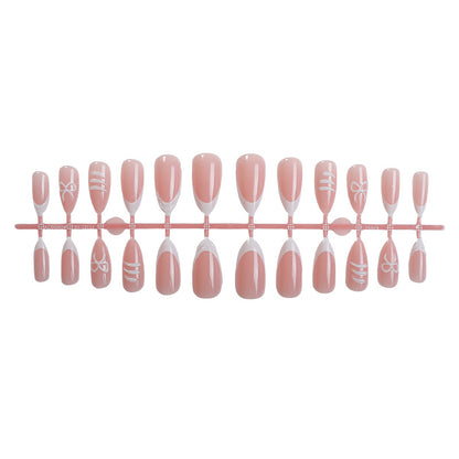 Artistic Press-On Nail Set with Elegant Designs Acalora