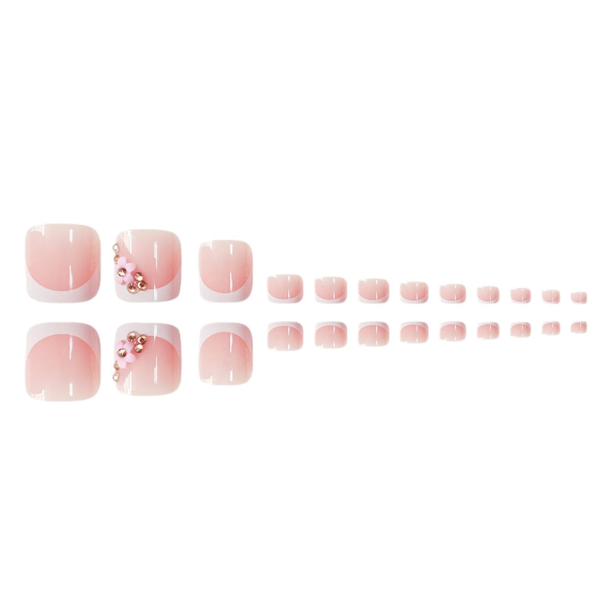 Elegant Floral Design Press-On Nails Acalora