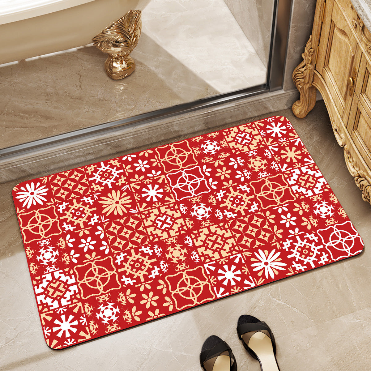Stylish Abstract Bath Mat Acalora