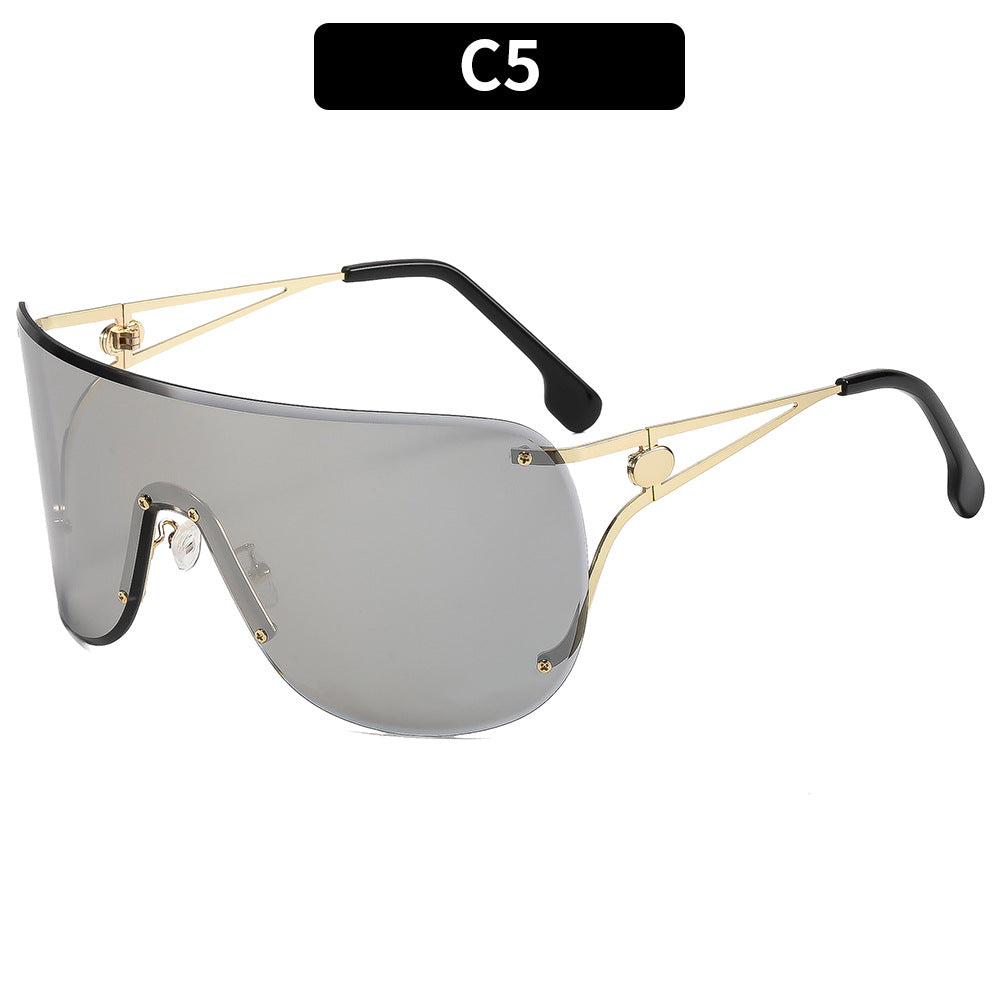 Women's visor-style sunglasses with elegant metal frame Bowlift