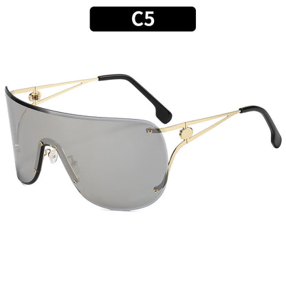 Women's visor-style sunglasses with elegant metal frame Bowlift