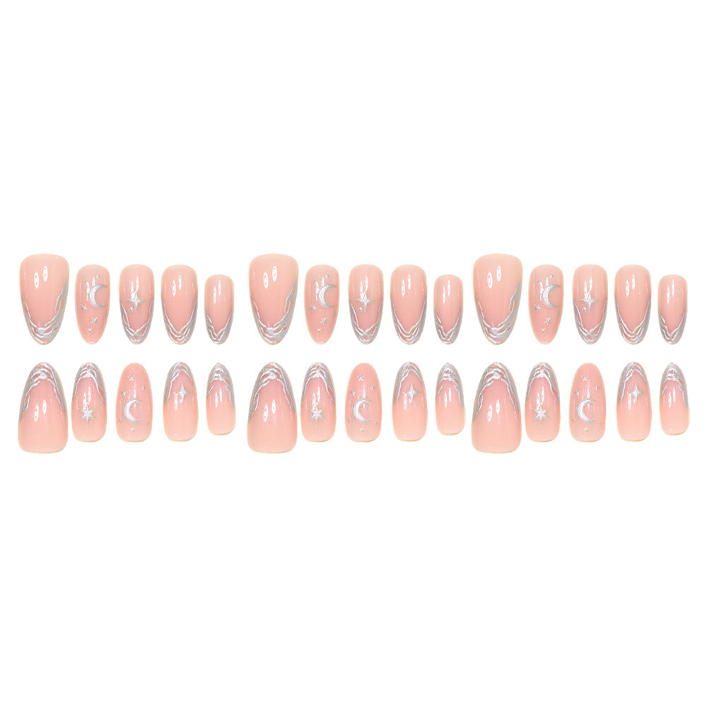 Celestial Themed Stiletto Nail Art Tips Acalora